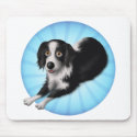 Border Collie cartoon mousepad