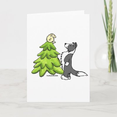 Border Collie Christmas cards