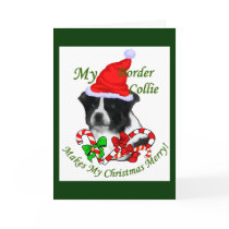 Border Collie Christmas Gifts Card