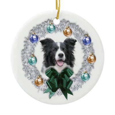 Border Collie Christmas Ornament