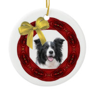 Border Collie Christmas Ornament