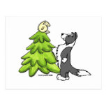 Border Collie Christmas Post Cards