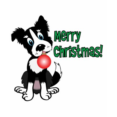 Border Collie Christmas t-shirts