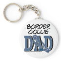 Border Collie DAD Key Chains