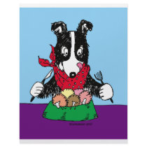 Border Collie Dinner Customized Letterhead