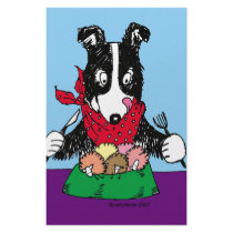 Border Collie Dinner stationery by cathylester Border Collie Dinner stationery