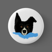 Border Collie Face buttons