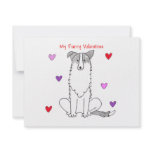 Border Collie Furry Valentine Personalized Invitations