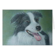 Border Collie Greetings Card