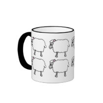 Border Collie Herding Sheep Mug by MenagerieMayhem Border Collie Herding Sheep Mug