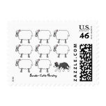 Border Collie Herding Sheep Postage Stamps