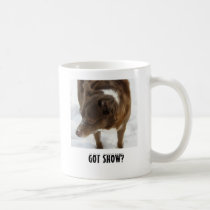 Border Collie In Snow mugs