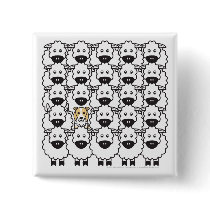 Border Collie in the Sheep buttons
