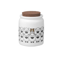 Border Collie in the Sheep candy jars