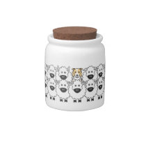 Border Collie in the Sheep candy jars