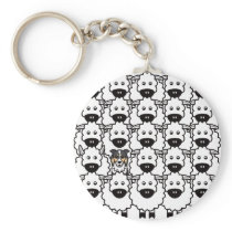 Border Collie in the Sheep Keychains