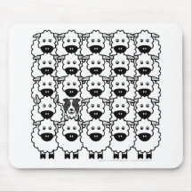 Border Collie in the Sheep Mouse Mats