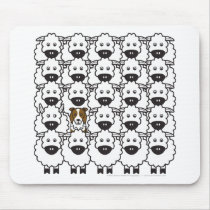 Border Collie in the Sheep mousepads