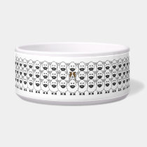 Border Collie in the Sheep pet bowls