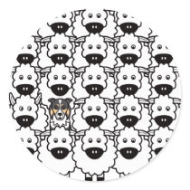 Border Collie in the Sheep stickers