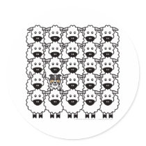 Border Collie in the Sheep stickers