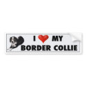 Border Collie Love Sticker bumpersticker