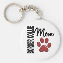 Border Collie Mom 2 Key Chain