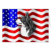 Border Collie Patriot cards