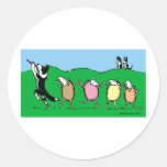 Border Collie Pied Piper Sticker