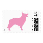Border Collie (pink) Stamps
