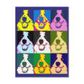 Border Collie Pop Art postcard