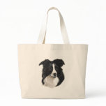 Border Collie Portrait bags