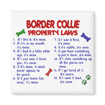 BORDER COLLIE Property Laws 2 Magnet