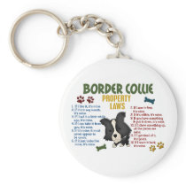 Border Collie Property Laws 4 Keychains
