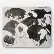 Border Collie puppies mousepads