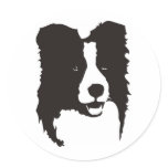 Border Collie Round Sticker