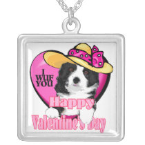 Border Collie Valentines Day Gifts necklaces