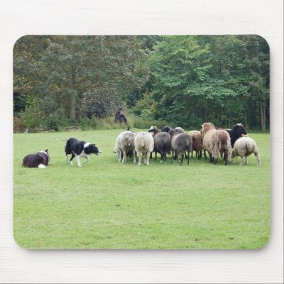 Border Collie working Mousepad by Thorninger