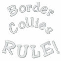 Border Collies Rule Embroidered Ladies T Shirt embroidered shirts by SmilinEyesTreasures Border Collies Rule Embroidered Ladies T Shirt embroidered shirts