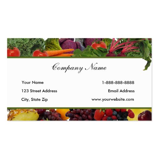 Border Fruit - Vegetable Business Cards