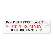 Border Patrol Agents For Mitt Romney bumper stickers