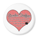 Border Staffy Paw Prints Dog Humor Magnets