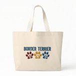 BORDER TERRIER DAD Paw Print 1 Bags