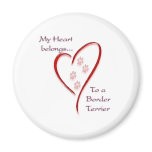 Border Terrier Heart Belongs Magnet