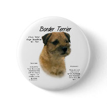 Border Terrier History Design Pinback Button