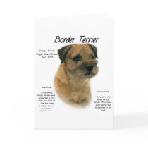 Border Terrier History Design Greeting Cards