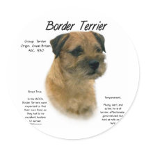 Border Terrier History Design Sticker