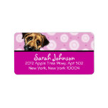 Border Terrier Light Text Custom Color labels