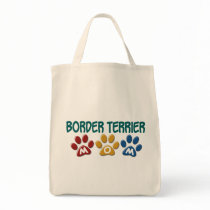 BORDER TERRIER MOM Paw Print 1 bags by poochloverstuff BORDER TERRIER MOM Paw Print 1 bags
