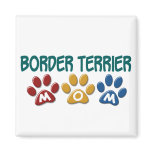 BORDER TERRIER MOM Paw Print 1 Refrigerator Magnets